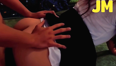 Hot brunette hair in sexy lingerie