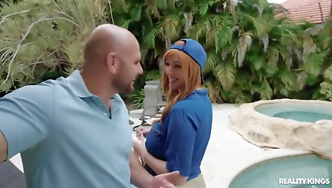 Sexy brunette take sweetie and a hot facial